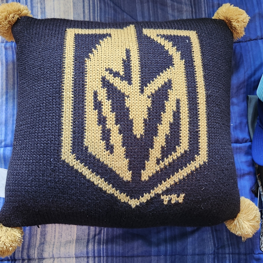 NHL Las Vegas Hockey Golden Knights Woven Cushion‎ Pillow 18 x 18